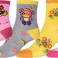 Sakkas Girl's Creative Fun Cotton Blend Crew Socks Assorted Color 6-Pack