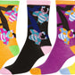 Sakkas Women's Fun Colorful Design Poly Blend Crew Socks Assorted 6-Pack