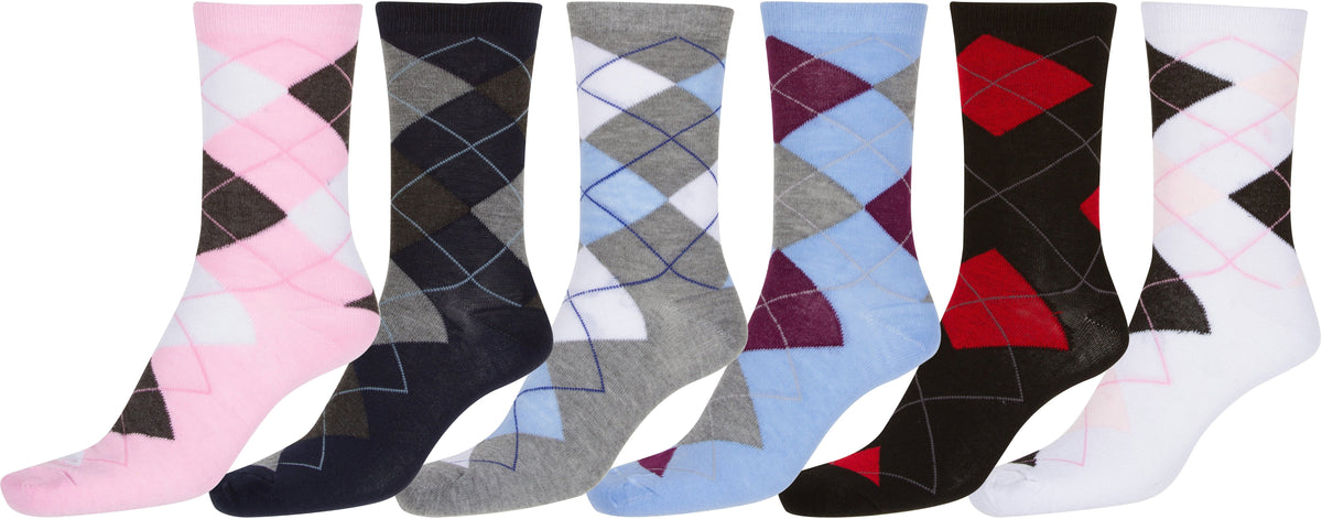 Sakkas Women's Fun Colorful Design Poly Blend Crew Socks Assorted 6-Pack