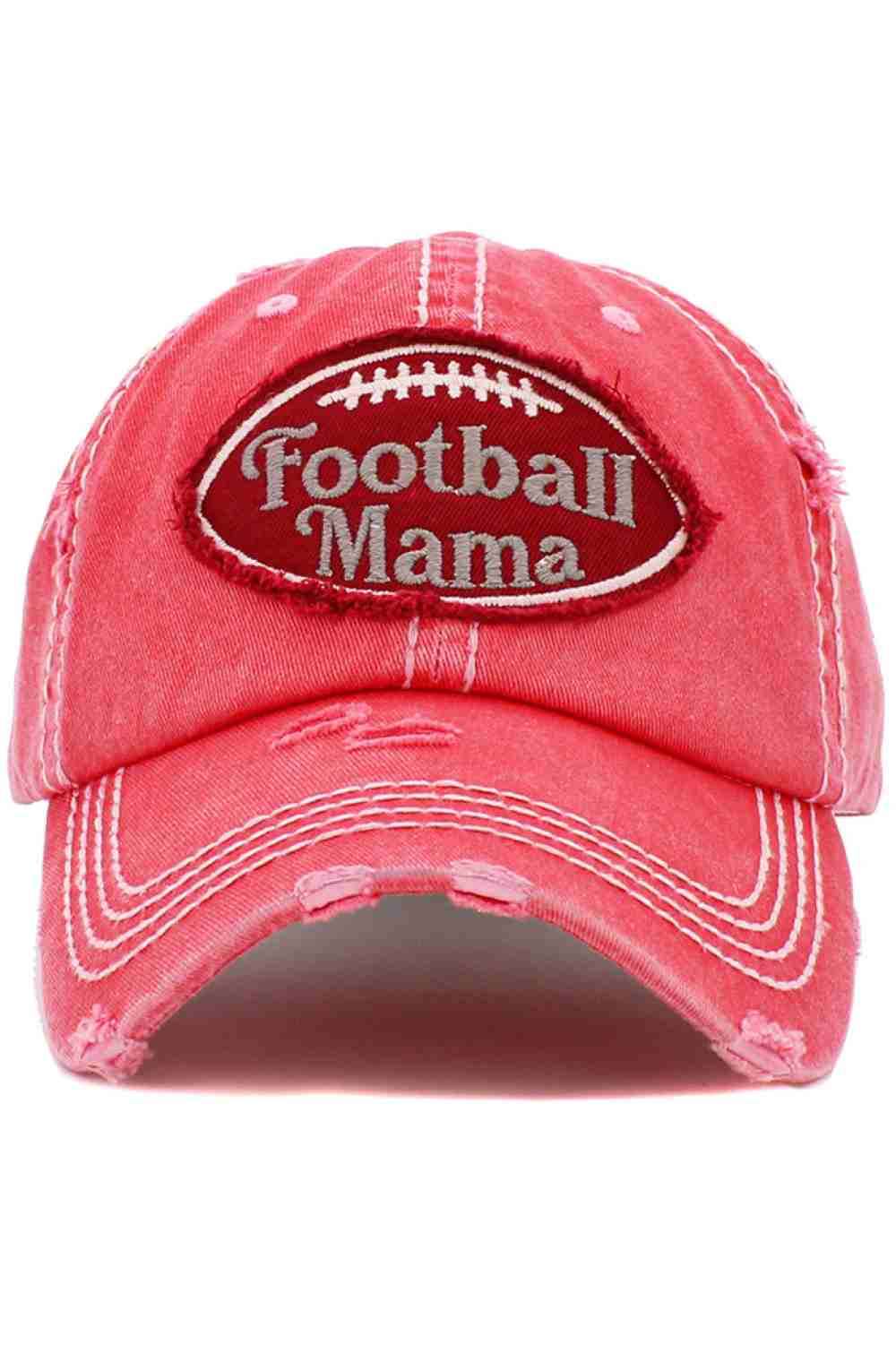 FOOTBALL MAMA WASHED VINTAGE BALL CAP