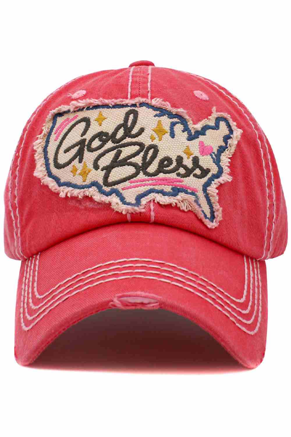 God Bless Washed Vintage Ballcap