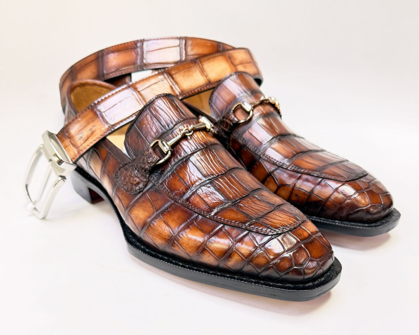 Mocasín Maurice Houston Alligator Bit - Camel