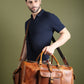 Berlin Leather Weekender Duffle Bag