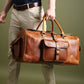 Berlin Leather Weekender Duffle Bag
