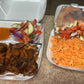 BEEF SUYA AND SMALL PLATE OF JOLLOF RICE