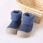 Toddler Sock Shoes with Rubber Soles | Fleece Winter Barefoot Shoes