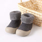 Toddler Sock Shoes with Rubber Soles | Fleece Winter Barefoot Shoes