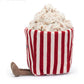 Movie Night Popcorn Plushie | 8.5” Ultra-Soft Sensory Food Toy
