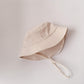 Kids Linen Sun Hat – Fisherman Bucket Hat for Toddlers with Adjustable Strap