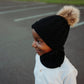 Organic Cotton Kids Beanie & Scarf Set | Chunky Knit Pom Pom Winter Set