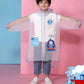 Ozznek Kids Clear Waterproof Raincoat – Transparent Backpack-Friendly Rain Jacket with Hood & Visor