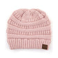C.C CRISS CROSS PONYTAIL KNIT BEANIE
