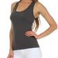 Sakkas Basics Ribbed Racerback Cami Tank Top