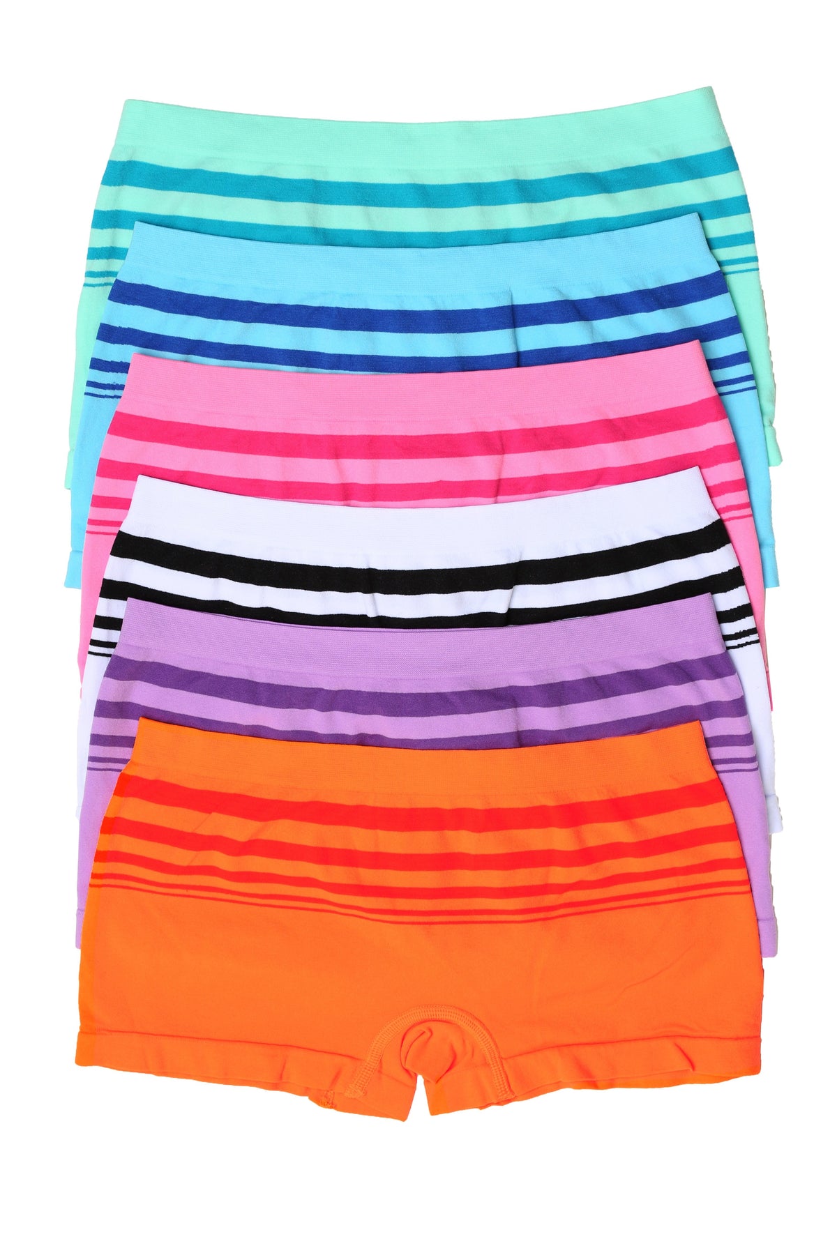 Sakkas Women's Seamless Stretch Boy Short Panties (6 Pack)