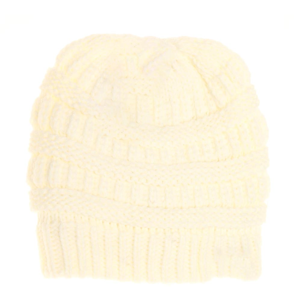 Kids Solid Fuzzy Lined C.C Beanie