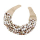 Women's Chunky Multi-Strand Beaded Statement Necklace with Magnetic Clasp