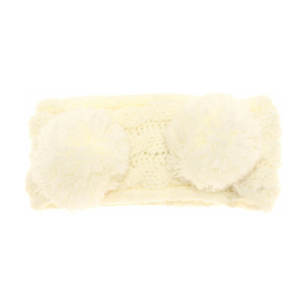 KIDS Solid Double Pom C.C Head Wrap