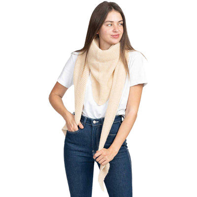 Plain Solid Triangle Scarf Shawl