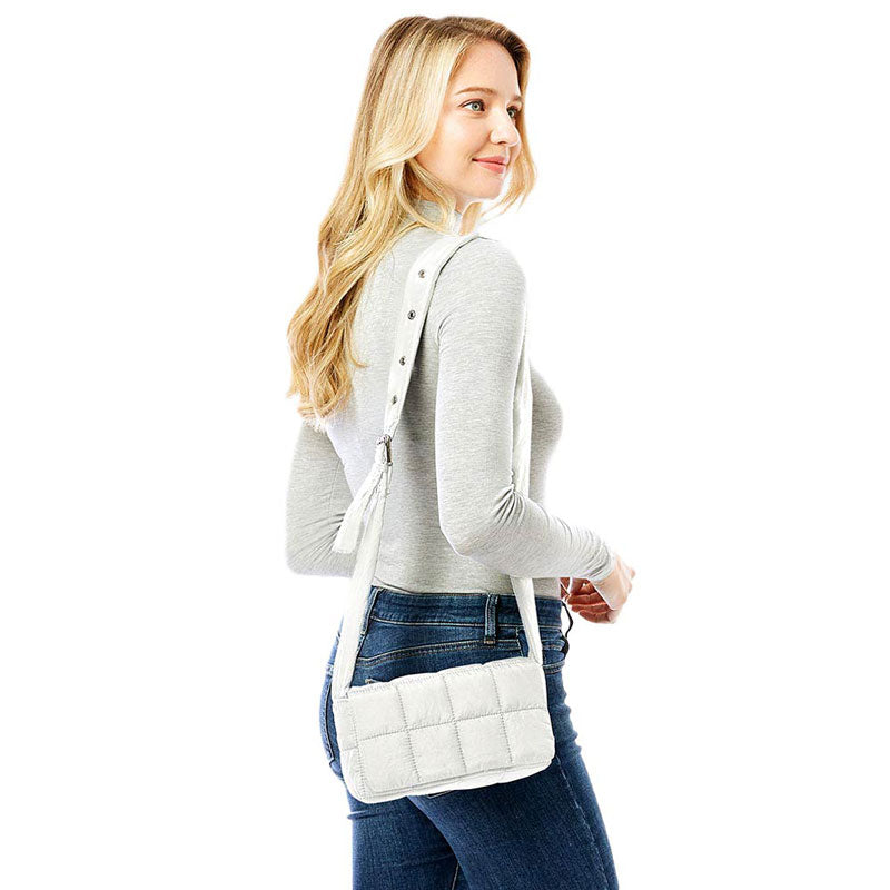 Quilted Puffer Crossbody Bag