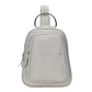 Solid Faux Leather Sling Bag