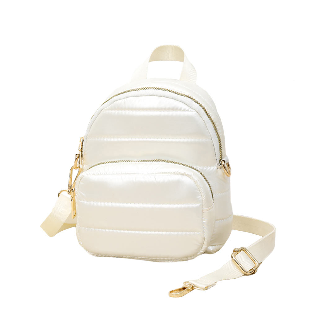 Solid Puffer Mini Backpack Bag