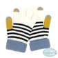 Stripe Pattern Smart Gloves