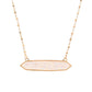 Trendy Patterned Hexagon Pendant Necklace