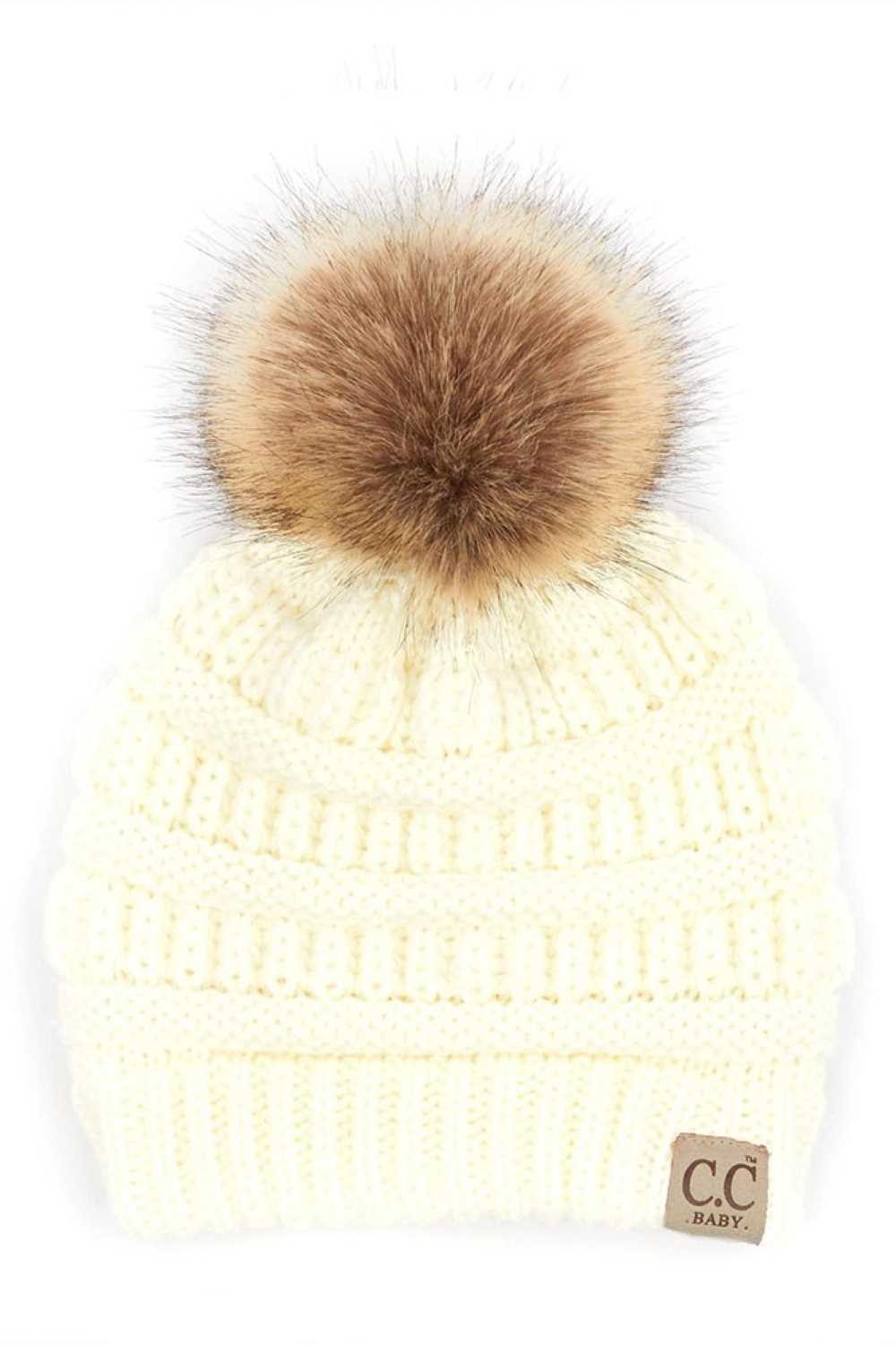 C.C Solid Ribbed Baby Beanie