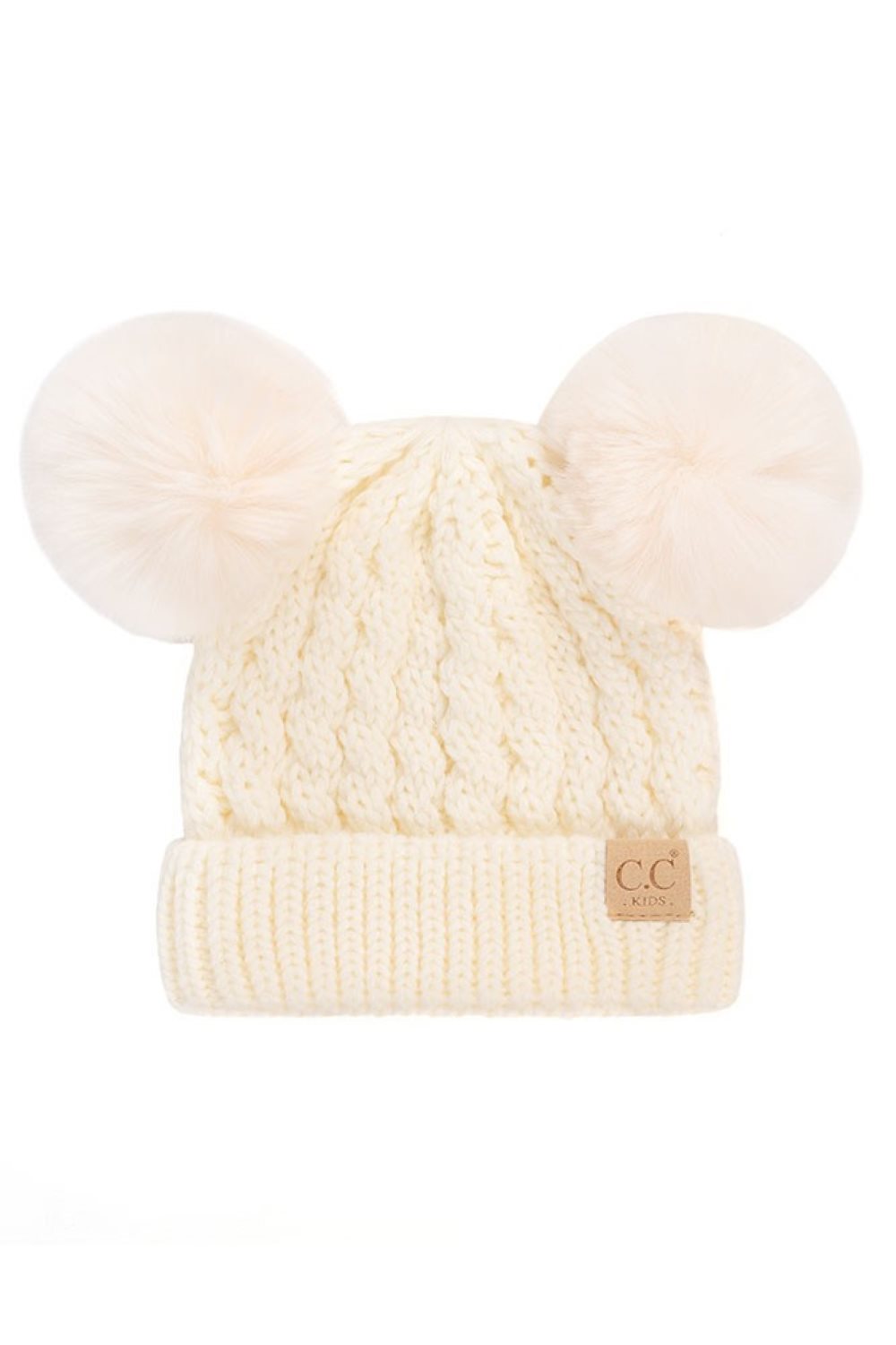 C.C Kids Double Pom Pom Knit Beanie