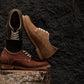 CALTO - J1312 - 3 Inches Taller (Khaki Brown) - Business Casual Leather Derbies