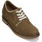 CALTO - J1312 - 3 Inches Taller (Khaki Brown) - Business Casual Leather Derbies