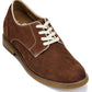 CALTO - J1313 - 3 Inches Taller (Terracotta Brown) - Business Casual Leather Derbies