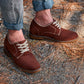 CALTO - J1313 - 3 Inches Taller (Terracotta Brown) - Business Casual Leather Derbies