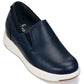 CALTO - J1421 - 2.8 Inches Taller (Dark Slate Blue) - Leather Loafers
