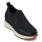 CALTO - J1433  - 3.3 Inches Taller (Black) - Casual Chunky Sole Sneaker Loafers