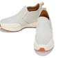 CALTO - J1434  - 3.3 Inches Taller (Off-White) - Casual Chunky Sole Sneaker Loafers