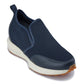 CALTO - J1435  - 3.3 Inches Taller (Dark Blue) - Casual Chunky Sole Sneaker Loafers