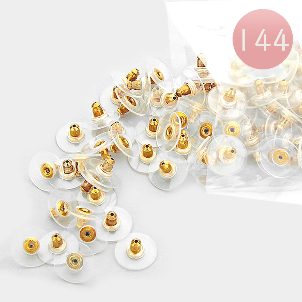 144PCS - Metal Disk Earrings Backs