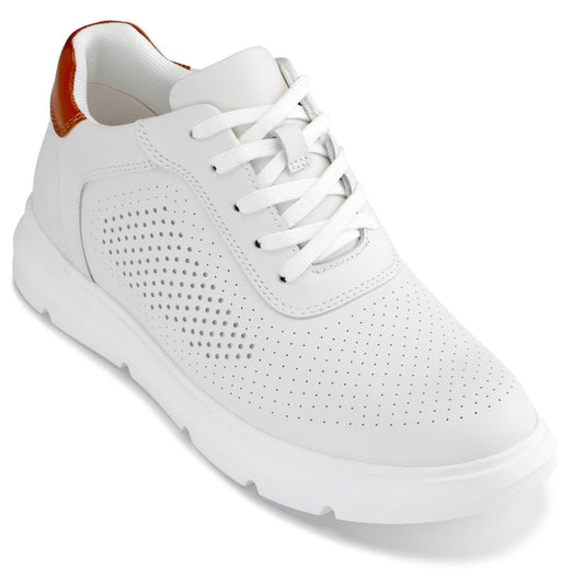CALTO - J1581 - 2.6 Pulgadas Más Alto (Blanco) - Zapatillas Ligeras Casuales