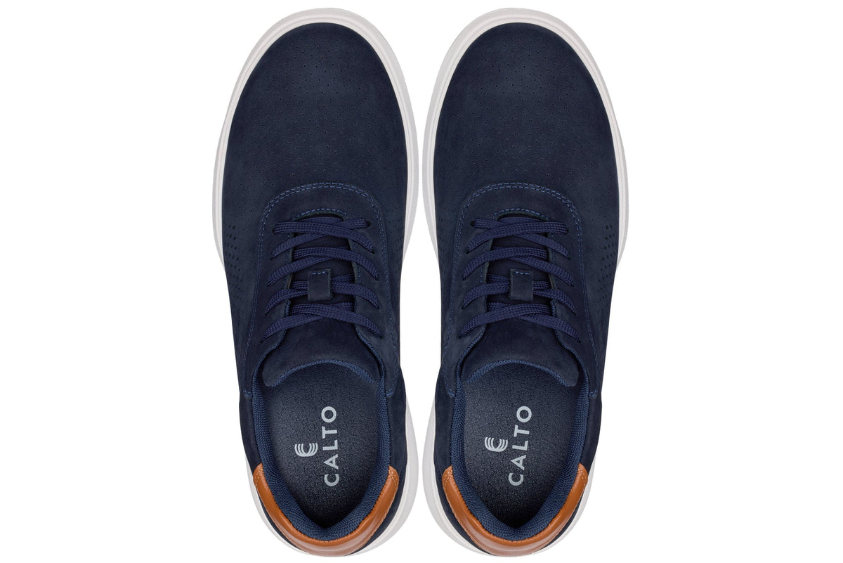 CALTO - J1582  - 2.6 Inches Taller (Navy) - Lightweight Casual Walkers