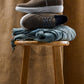CALTO - J1771  - 3.2 Inches Taller (Grey) - Casual Chunky Sole Boots – Soft Pebble Grain Nubuck Leather