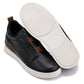 CALTO - J1932  - 2.6 Inches Taller (Black/White Sole) - Slip-On Snoafers