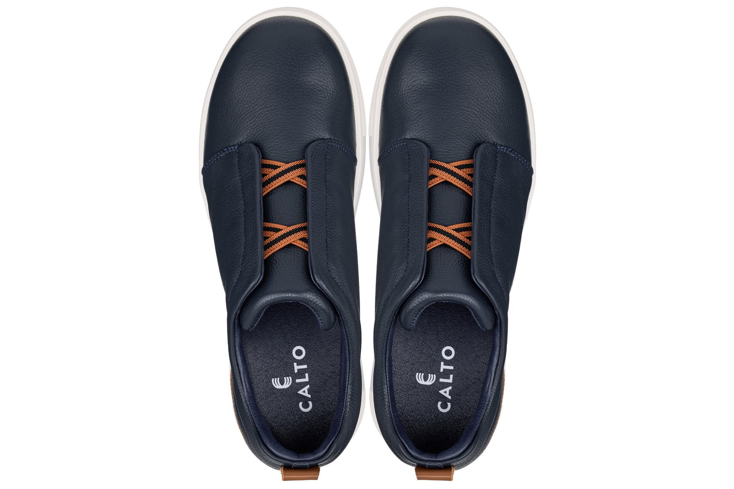 CALTO - J1934  - 2.6 Inches Taller (Navy) - Slip-On Snoafers