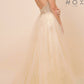 CLEARANCE - Nox Anabel J411 Embellished Formal Ball Gown Crisscross Back (Size 4)