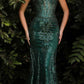 Vestido largo ajustado de corsé con estampado floral brillante Ladivine J810