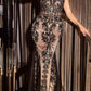 Cinderella Divine J810 Long Fitted Mermaid Gown Metallic Embroidered Lace