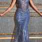 Vestido largo ajustado de corsé con estampado floral brillante Ladivine J810