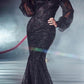 Cinderella Divine J816 Removable Long Sleeve Off the Shoulder Gown