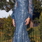 Cinderella Divine J816 Removable Long Sleeve Off the Shoulder Gown