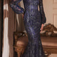 Cinderella Divine J816 Removable Long Sleeve Off the Shoulder Gown
